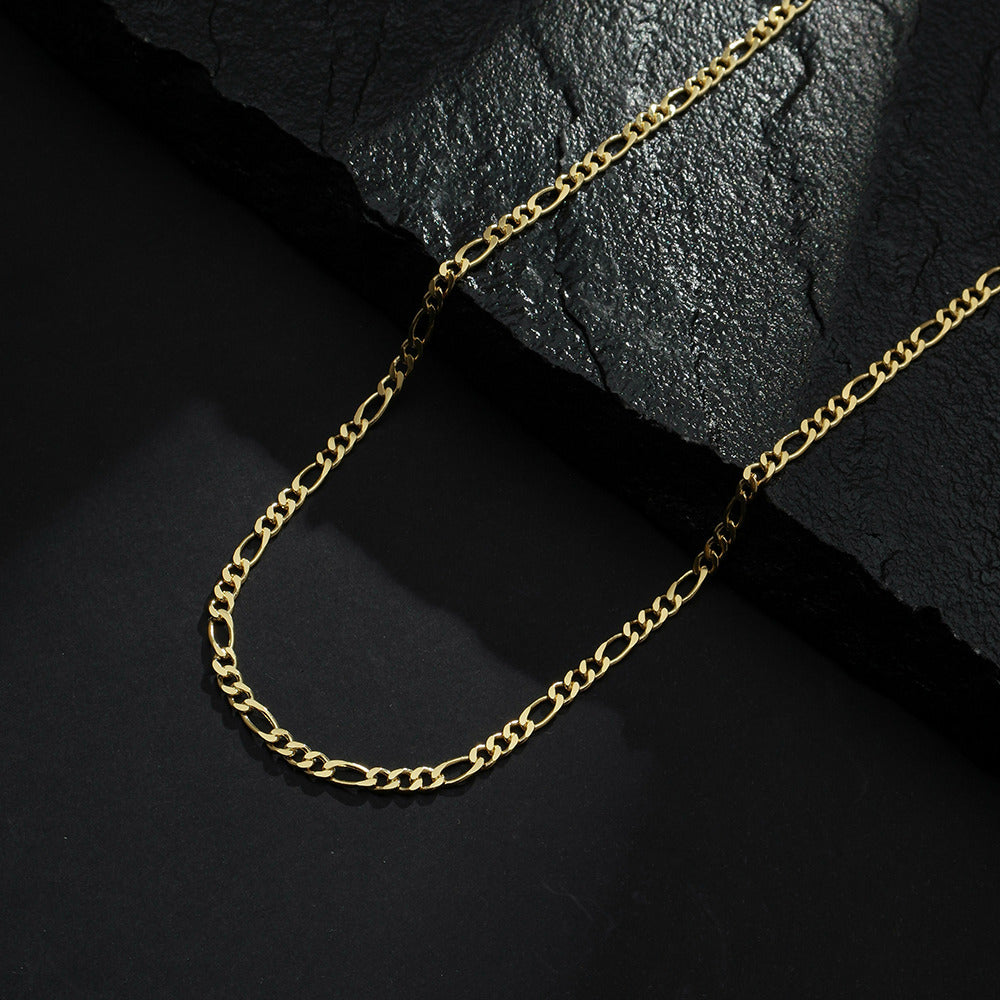 Corrente Dourada Masculina Elo 3 por 1 – 4mm - Galeria